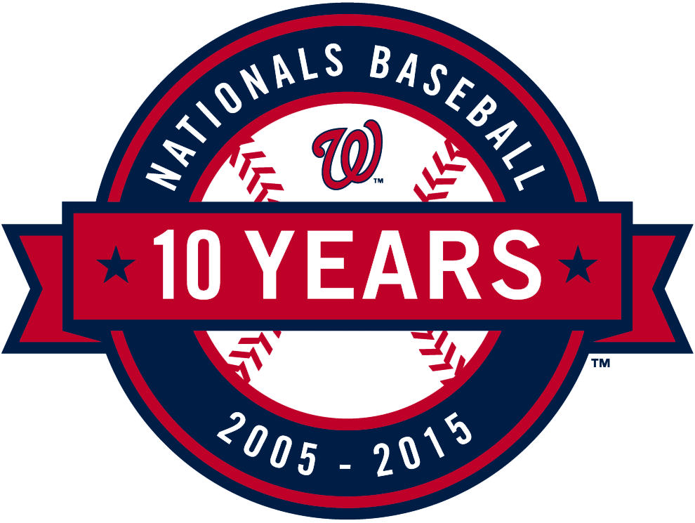 Washington Nationals 2015 Anniversary Logo fabric transfer